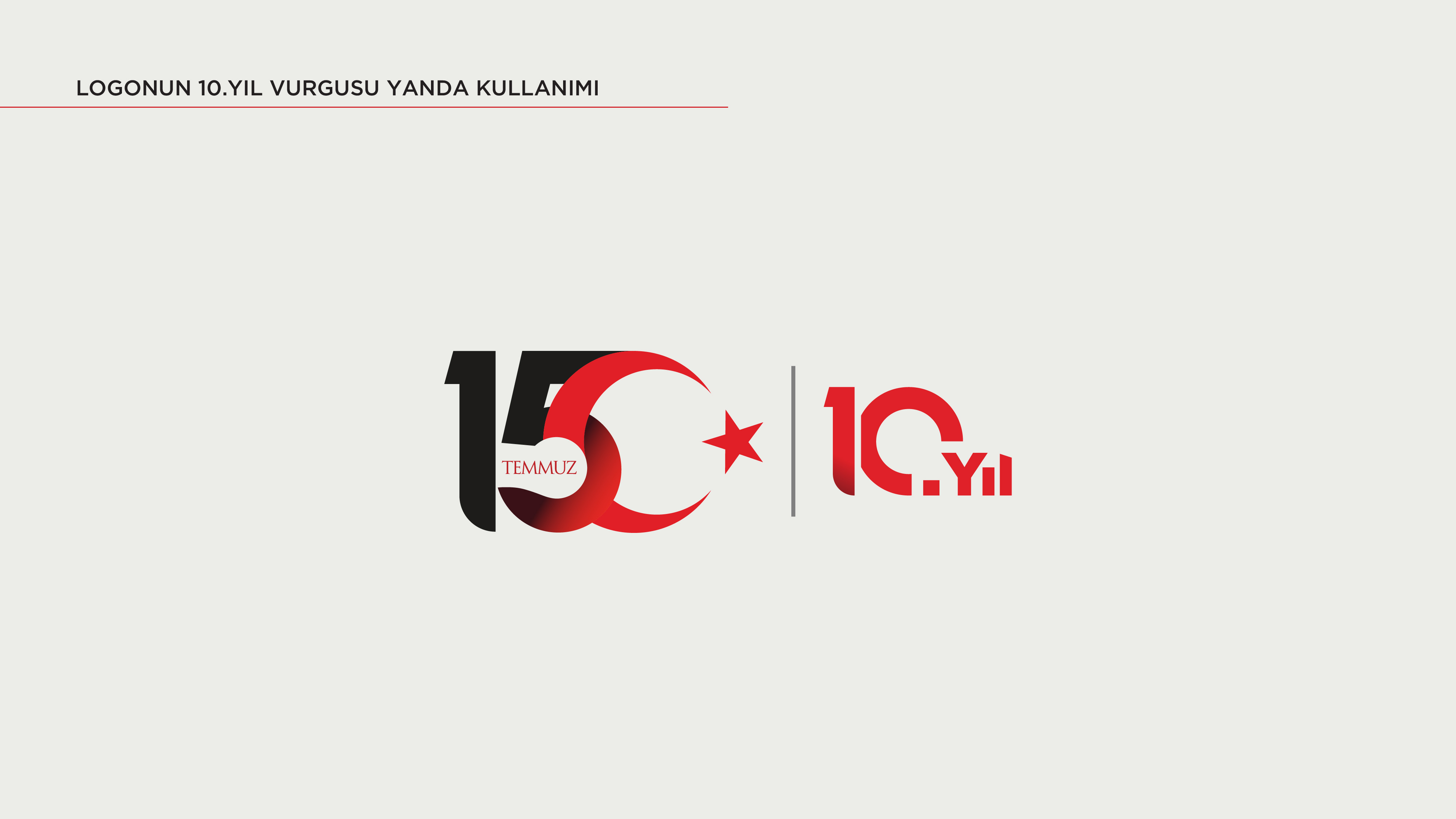 Logonun 10.Yıl Vurgusu Yanda Kullanımı