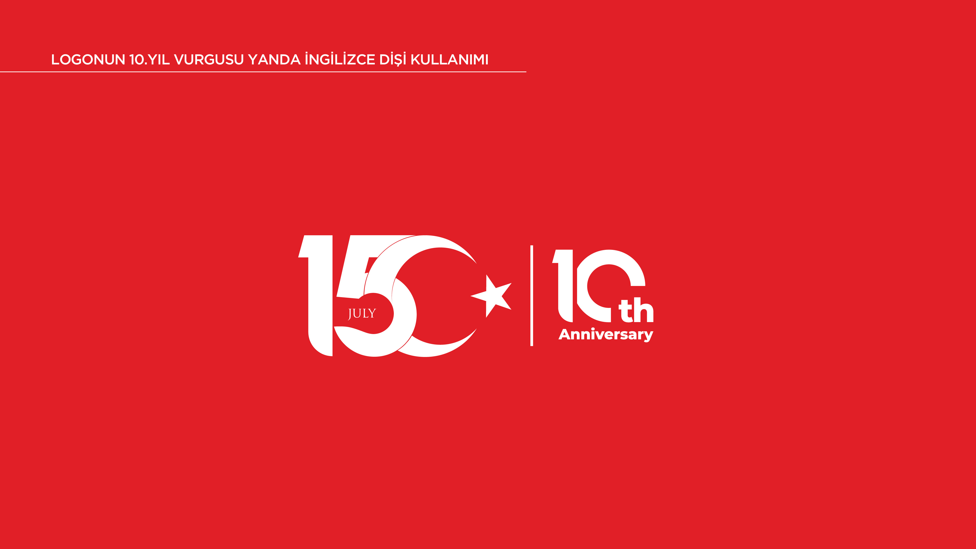 Logonun 10.Yıl Vurgusu Yanda İngilizce Dişi Kullanımı