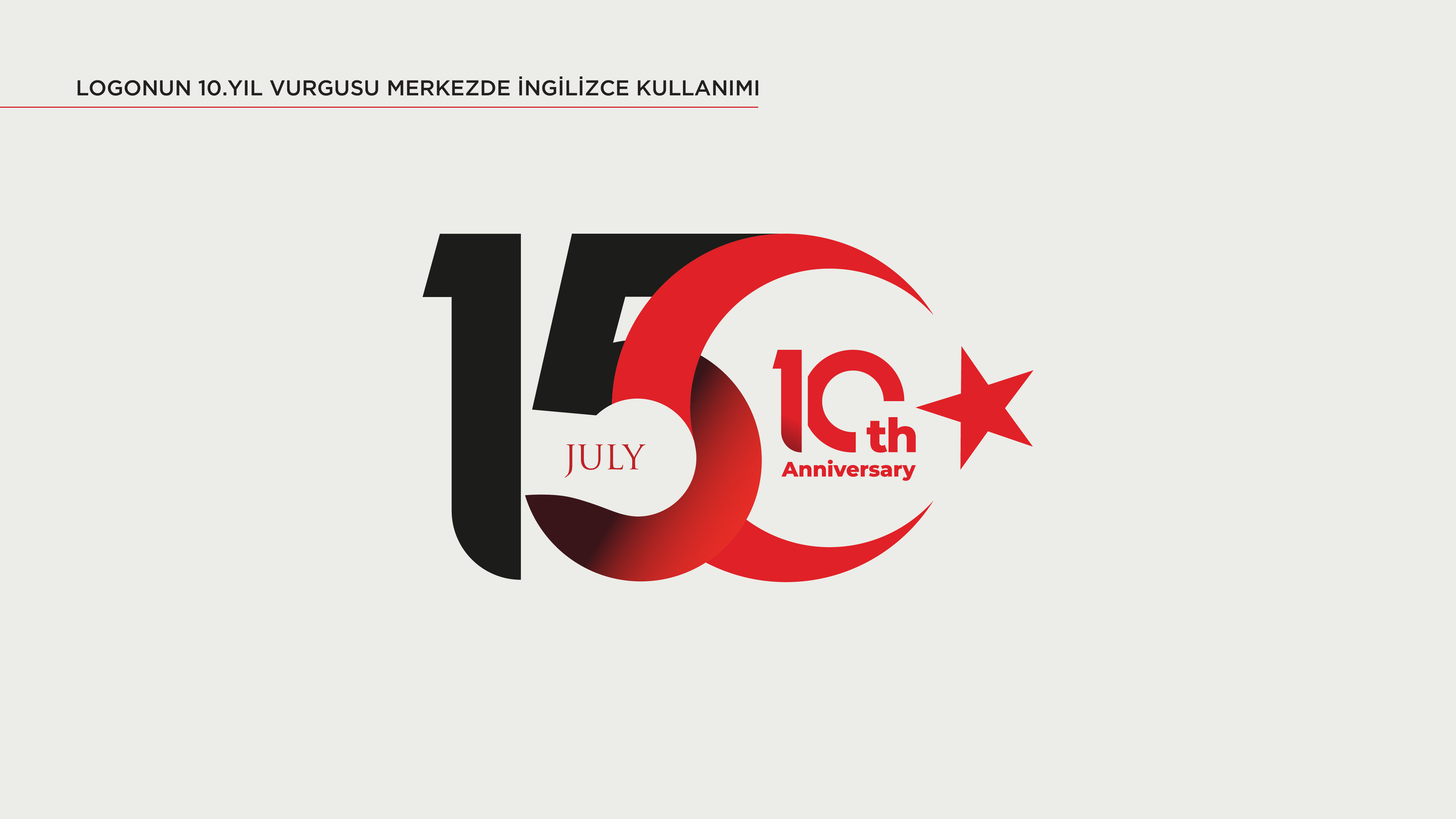 Logonun 10.Yıl Vurgusu Merkezde İngilizce Kullanımı