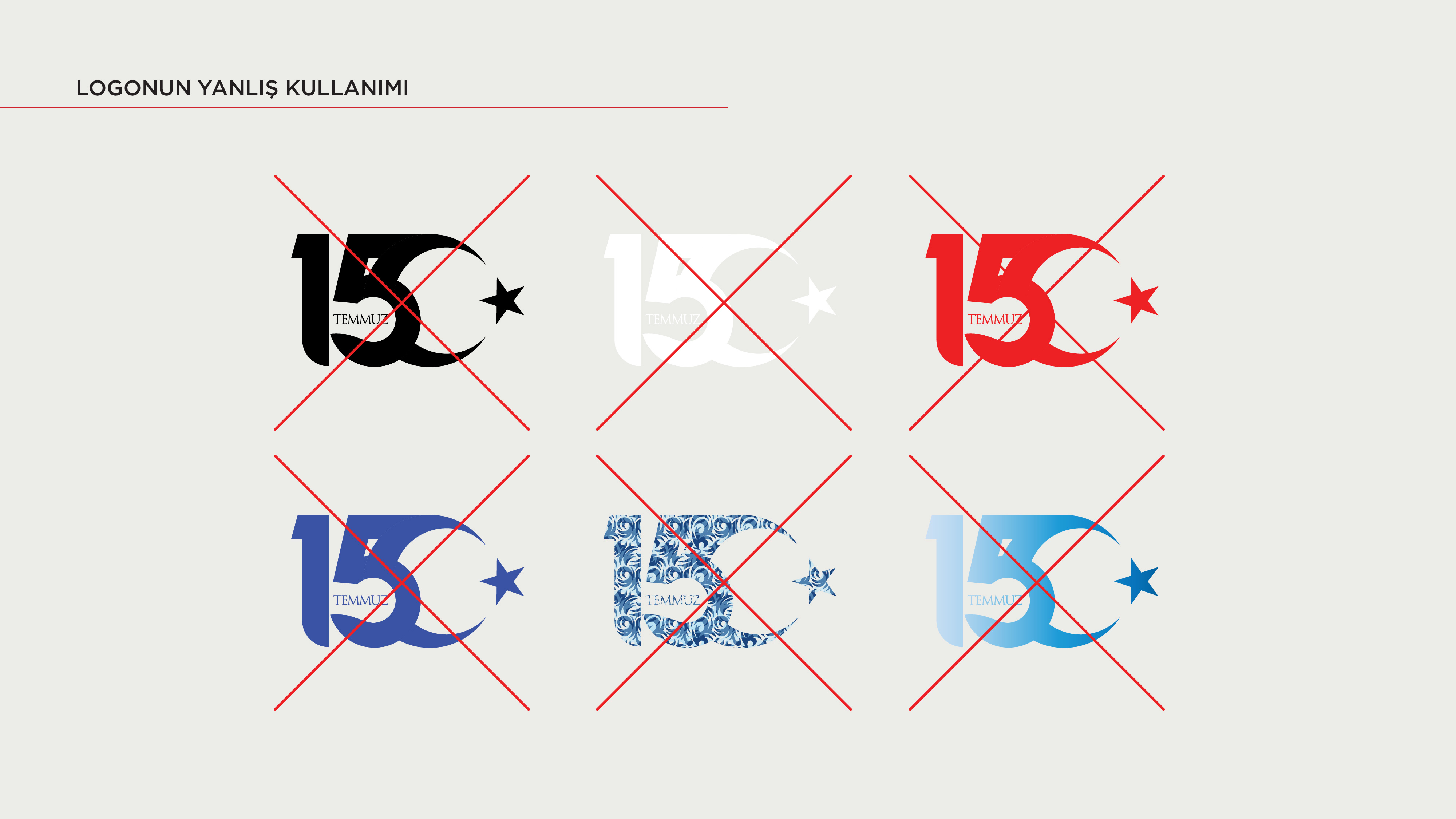 Logonun Cumhurbaşkanlığı Logosu ile Dikey Kullanımı